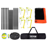 Basketball & Basketball Accessories: VEVOR 4-Way Volleyball Net, Adjustable Height Badminton Net Set for Backyard Beach Lawn, Outdoor Portable Volleyball Net with Carrying Bag, 4 Square Quick Assemble Game Set For Kids And Adults