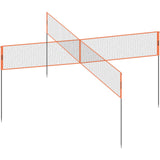 Basketball & Basketball Accessories: VEVOR 4-Way Volleyball Net, Adjustable Height Badminton Net Set for Backyard Beach Lawn, Outdoor Portable Volleyball Net with Carrying Bag, 4 Square Quick Assemble Game Set For Kids And Adults