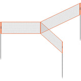 Basketball & Basketball Accessories: VEVOR 4-Way Volleyball Net, Adjustable Height Badminton Net Set for Backyard Beach Lawn, Outdoor Portable Volleyball Net with Carrying Bag, 4 Square Quick Assemble Game Set For Kids And Adults