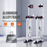 Door Hardware: VEVOR Drywall Stilts, 24''-40'' Adjustable Aluminum Tool Stilts with Protective Knee Pads, Durable and Non-Slip Work Stilts for Sheetrock Painting, Walking, Taping, Silver