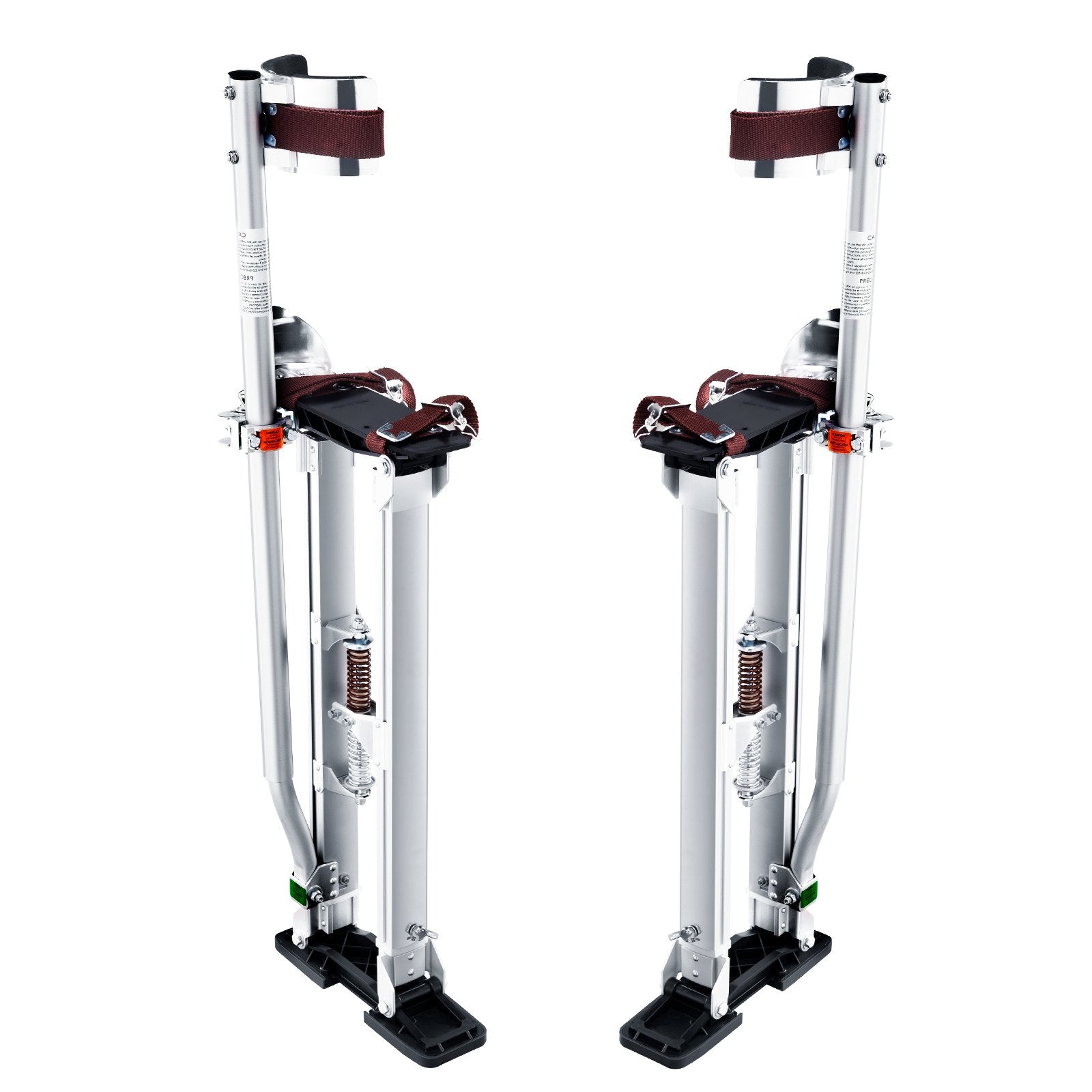 Door Hardware: VEVOR Drywall Stilts, 24''-40'' Adjustable Aluminum Tool Stilts with Protective Knee Pads, Durable and Non-Slip Work Stilts for Sheetrock Painting, Walking, Taping, Silver