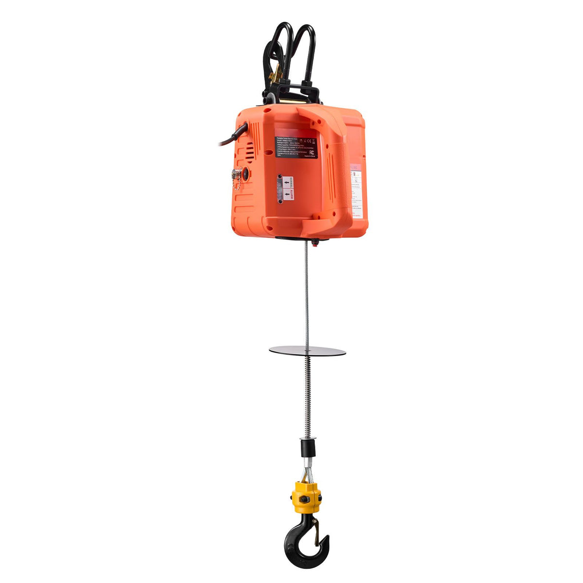 3-in-1 Electric Hoist Winch, 500 kg Capacity, 1500W Portable Electric Power Winch, 7.6 m Lifting Height, 5 m/min with Manual, Wired & Wireless Remote Control for Factory, Warehouss, Garage
