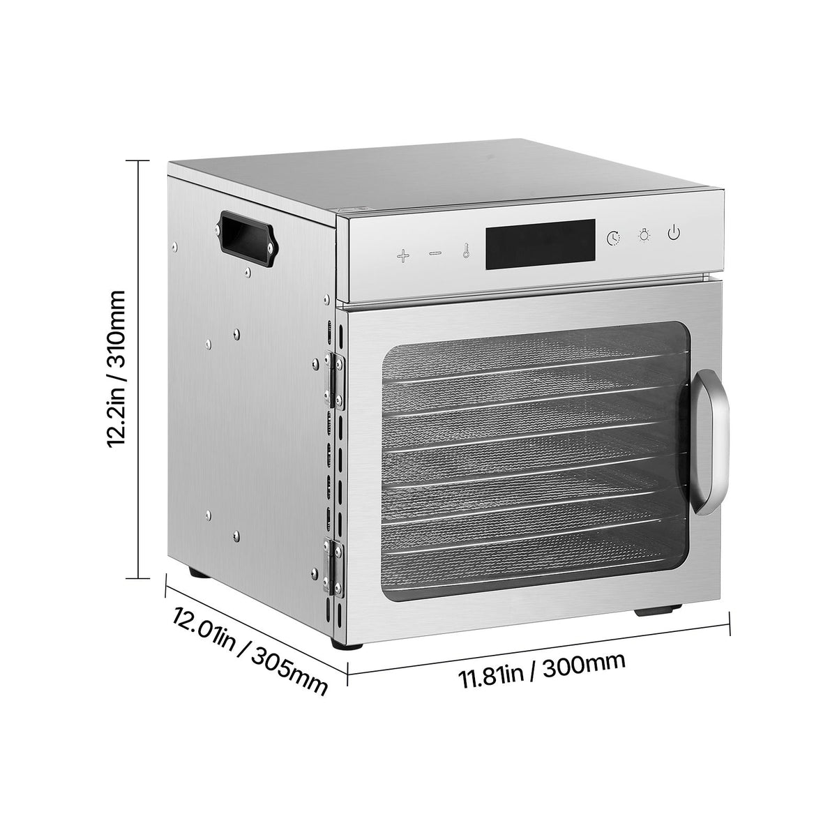 Food Dehydrator Machine, 8 Stainless Steel Trays, 400W Electric Food Dryer with Adjustable Temperature & 24-Hour Timer, Freeze Dryer for Jerky, Meat, Fruit, Vegetables, Herbs, Dog Treats