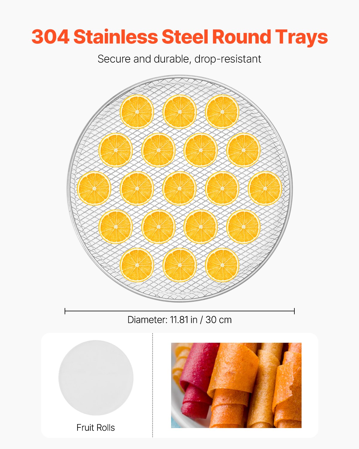 Food Dehydrators: VEVOR 12 Trays Rotary Food Dehydrator Machine Stainless Steel 800W Fruit Drying