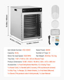 Food Dehydrators: VEVOR 12 Trays Rotary Food Dehydrator Machine Stainless Steel 800W Fruit Drying