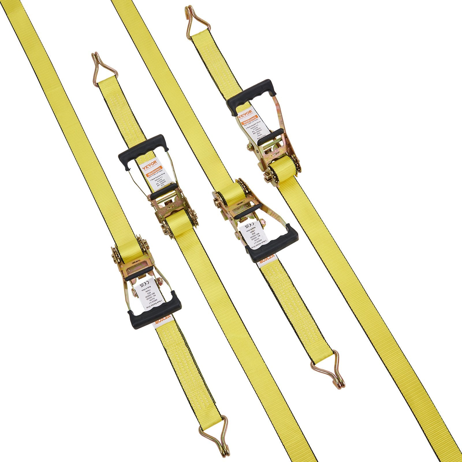 Test Kits: VEVOR 4 Pack Ratchet Tie Down Straps 5000 lbs 2