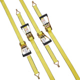 Test Kits: VEVOR 4 Pack Ratchet Tie Down Straps 5000 lbs 2