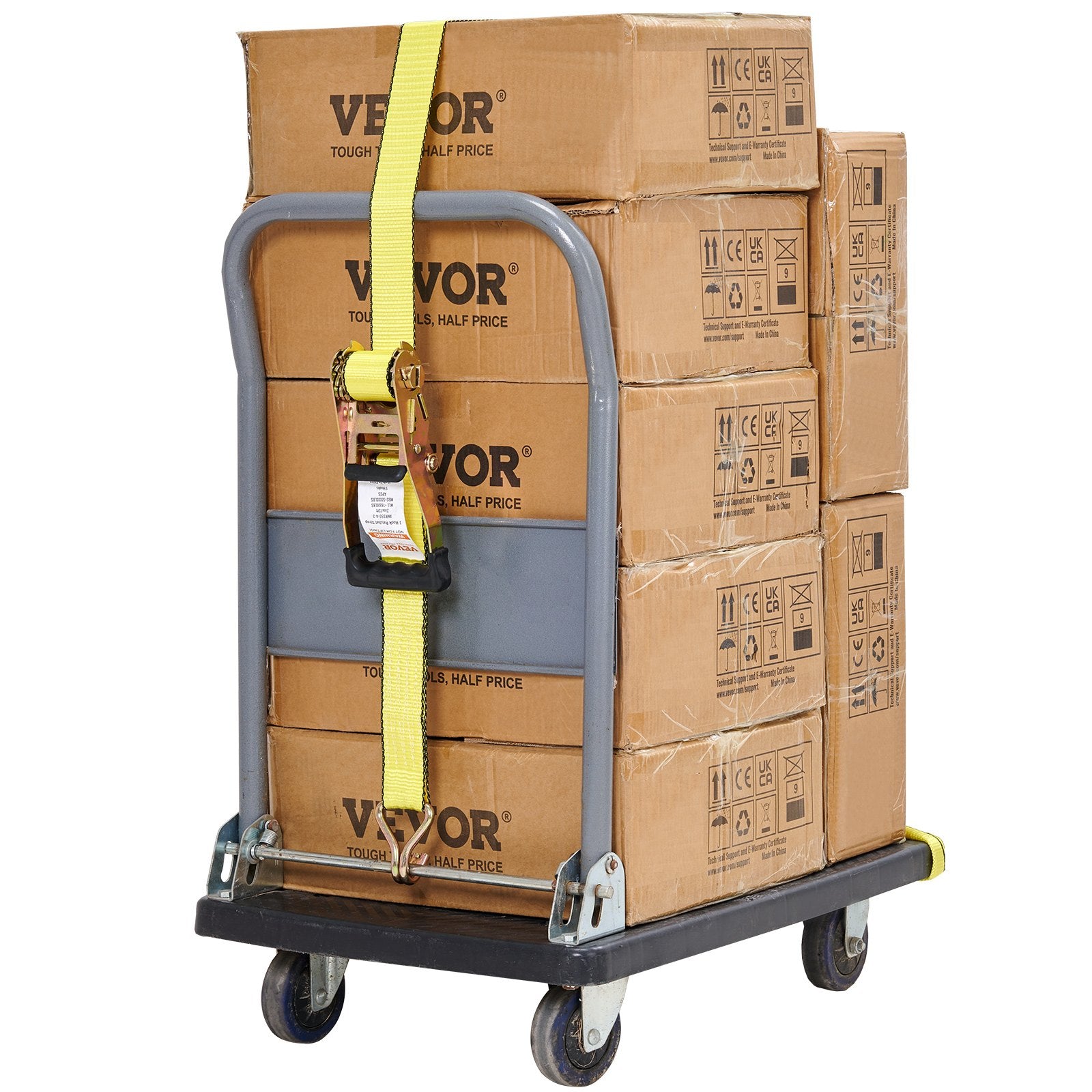 Test Kits: VEVOR 4 Pack Ratchet Tie Down Straps 5000 lbs 2