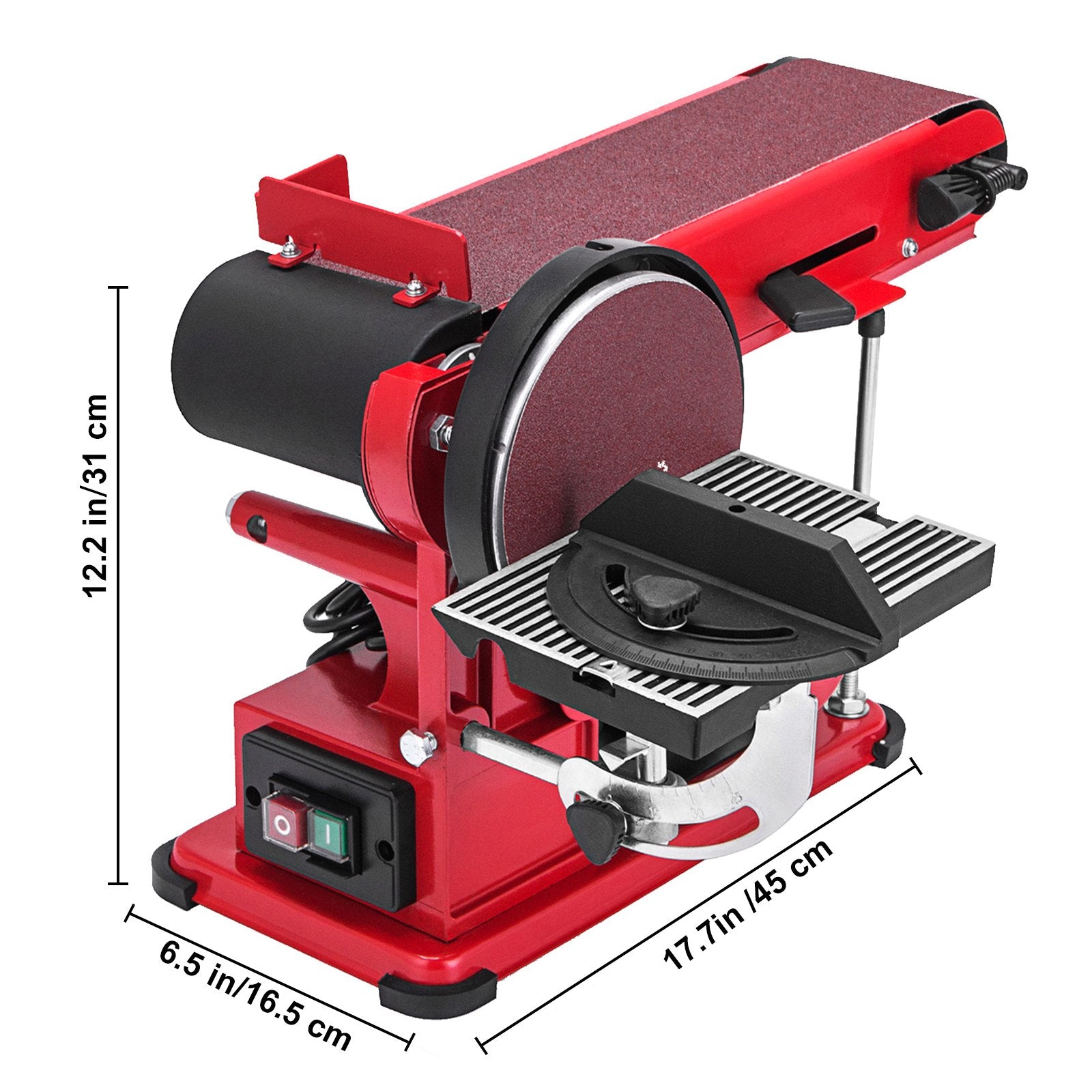 Sanding Accessories: VEVOR Belt Sander 4" x 36", Disc Combo Sander 6",Electric Adjustable Bench Belt Sander 375W,Grinder Bench Sanding Machine With 4 Rubber Foot Pad