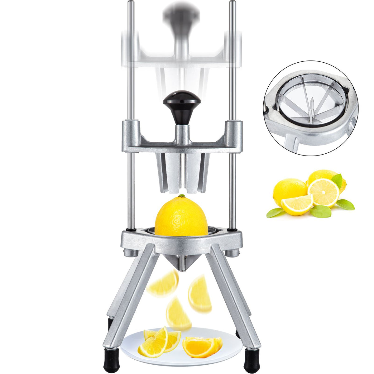 Citrus Cutter Lemon, Wedge Slicer 6-Section Lemon Cutter Slicer, Stainless Steel