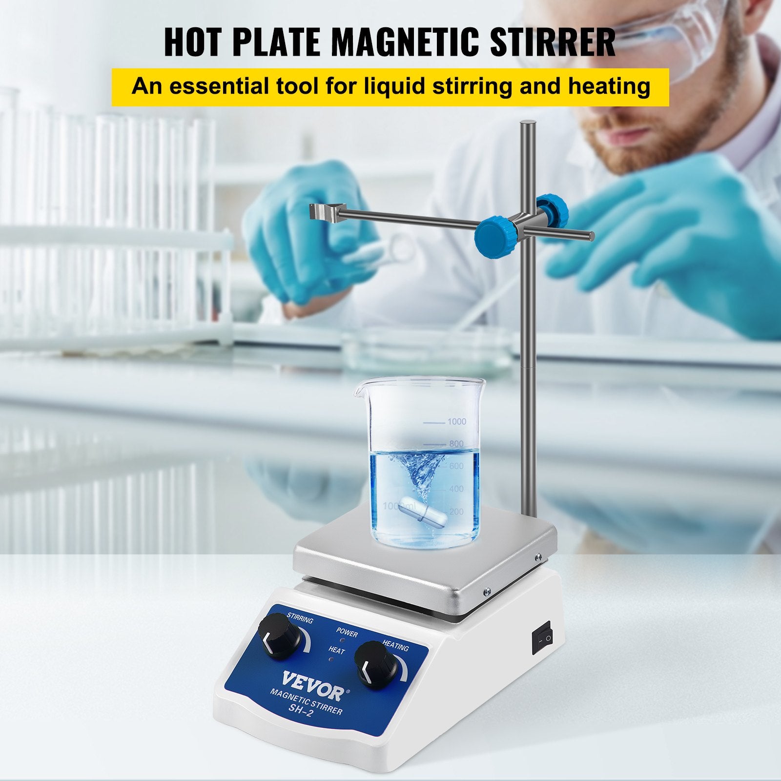 Coop & Hutch Accessories: VEVOR Magnetic Stirrer Magnetic Stirrer Plate Magnetic Plate Aluminum Panel Magnetic Stirrer Hot Plate Magnetic Plate with 1 inch Stirr Bar Magnetic Stirrer Mixer (12*12)