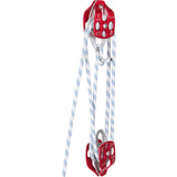 Chainsaws: VEVOR Twin Sheave Block and Tackle 1.09-1.27cm 3048-6096cm Twin Sheave Block with Braid Rope 30-35KN 2994-3495KGS Double Pulley Rigging (1/2" x 200')