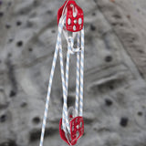 Chainsaws: VEVOR Twin Sheave Block and Tackle 1.09-1.27cm 3048-6096cm Twin Sheave Block with Braid Rope 30-35KN 2994-3495KGS Double Pulley Rigging (1/2" x 200')
