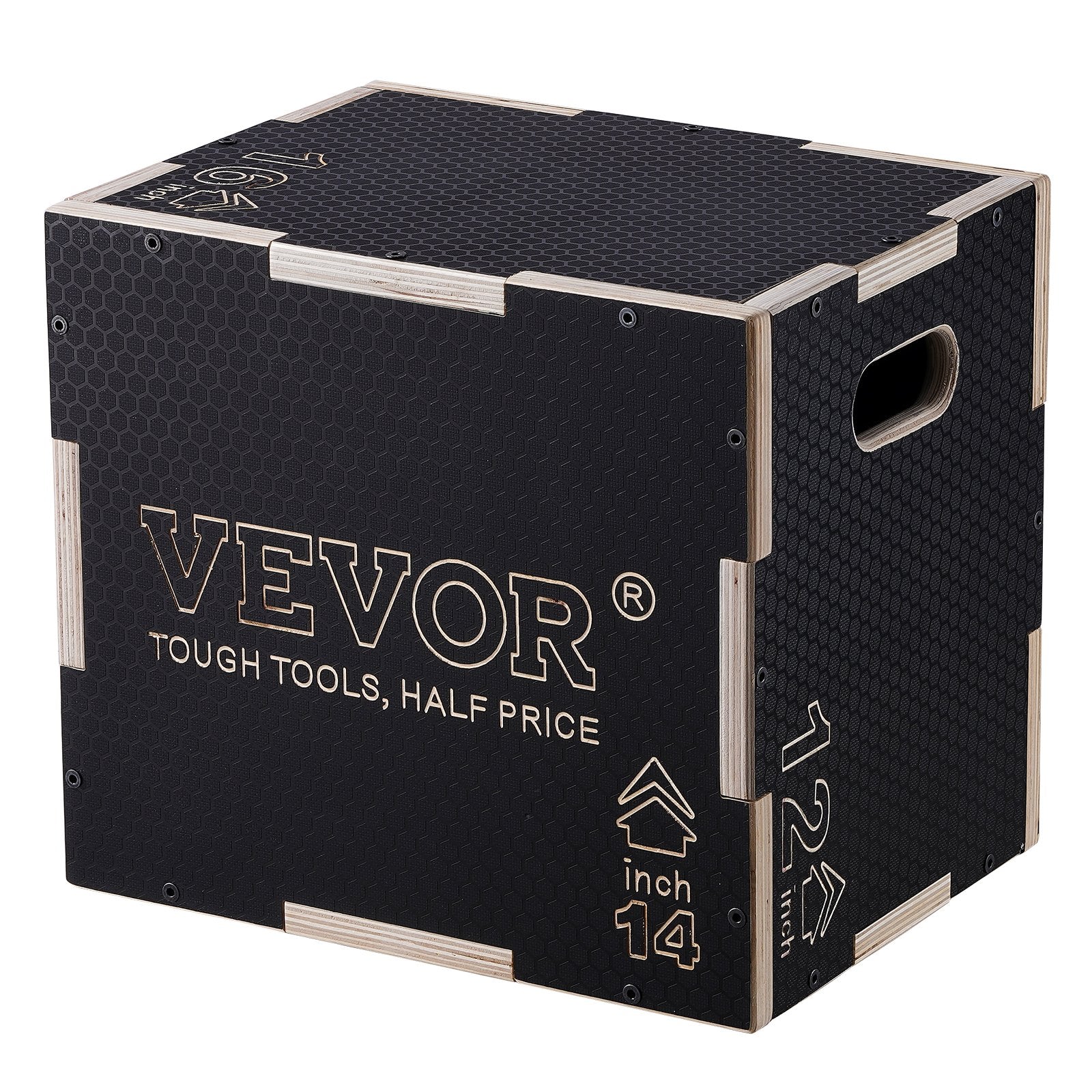 Basketball & Basketball Accessories: VEVOR 3 in 1 Plyometric Jump Box, 16/14/12 Inch Wooden Plyo Box, Platform & Jumping Agility Box, Anti-Slip Fitness Exercise Step Up Box for Home Gym Training, Conditioning Strength Training, Black