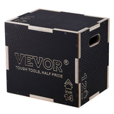 Basketball & Basketball Accessories: VEVOR 3 in 1 Plyometric Jump Box, 16/14/12 Inch Wooden Plyo Box, Platform & Jumping Agility Box, Anti-Slip Fitness Exercise Step Up Box for Home Gym Training, Conditioning Strength Training, Black