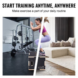 Basketball & Basketball Accessories: VEVOR 3 in 1 Plyometric Jump Box, 16/14/12 Inch Wooden Plyo Box, Platform & Jumping Agility Box, Anti-Slip Fitness Exercise Step Up Box for Home Gym Training, Conditioning Strength Training, Black