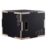 Basketball & Basketball Accessories: VEVOR 3 in 1 Plyometric Jump Box, 16/14/12 Inch Wooden Plyo Box, Platform & Jumping Agility Box, Anti-Slip Fitness Exercise Step Up Box for Home Gym Training, Conditioning Strength Training, Black