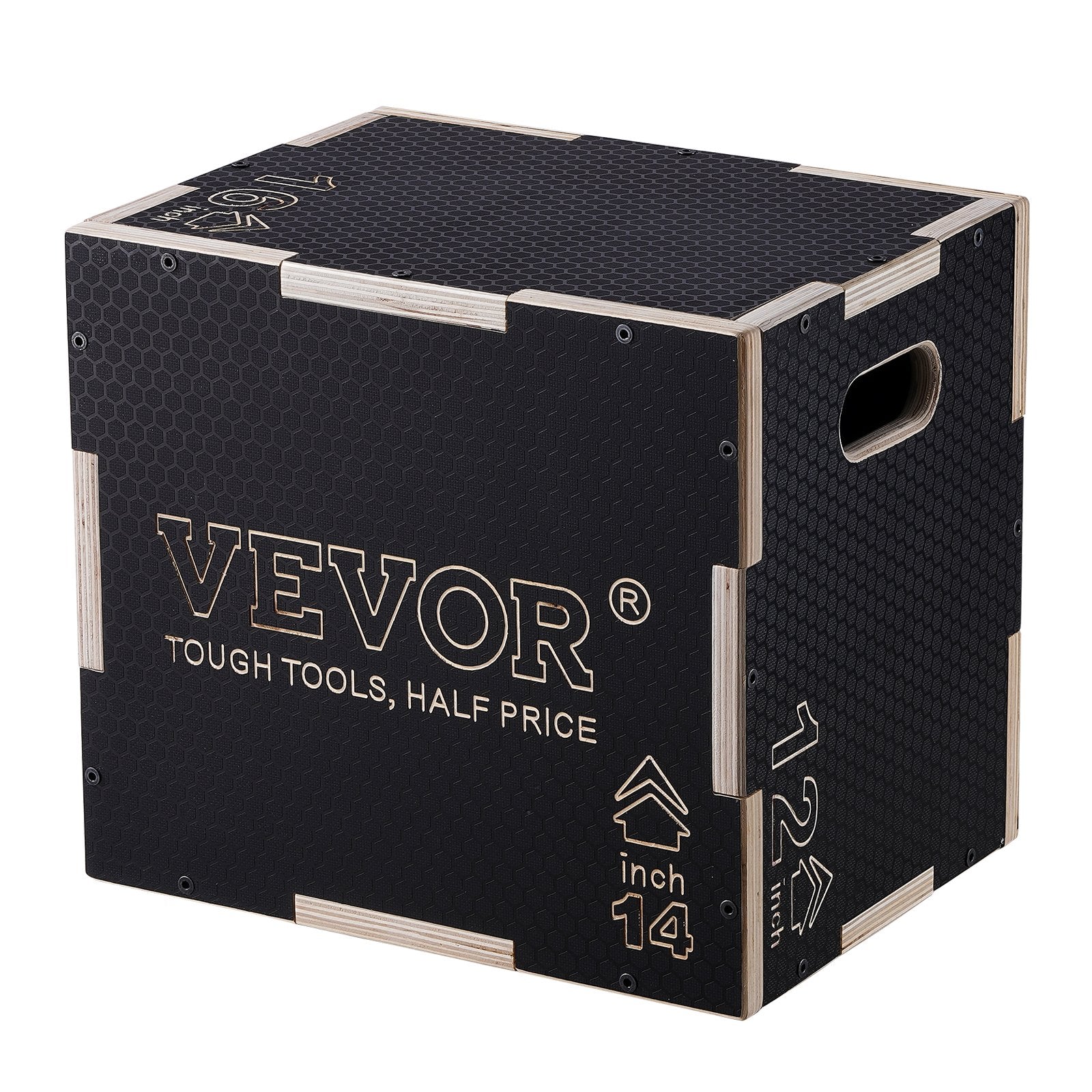 Basketball & Basketball Accessories: VEVOR 3 in 1 Plyometric Jump Box, 16/14/12 Inch Wooden Plyo Box, Platform & Jumping Agility Box, Anti-Slip Fitness Exercise Step Up Box for Home Gym Training, Conditioning Strength Training, Black