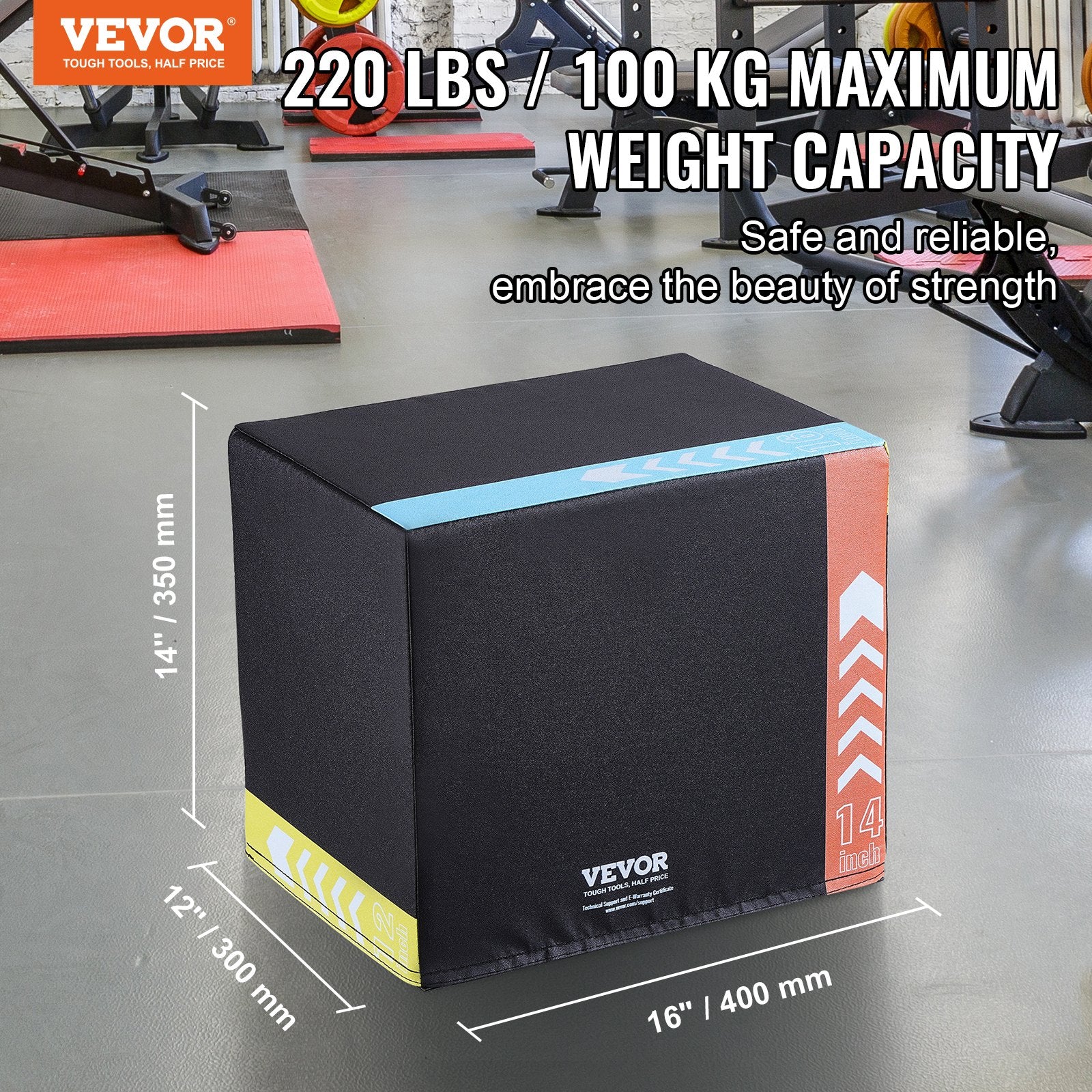 Basketball & Basketball Accessories: VEVOR 3 in 1 Plyometric Jump Box, 16/14/12 Inch Cotton Plyo Box, Platform & Jumping Agility Box, Anti-Slip Fitness Exercise Step Up Box for Home Gym Training, Conditioning Strength Training, Black
