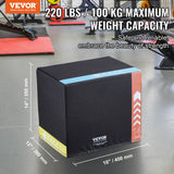 Basketball & Basketball Accessories: VEVOR 3 in 1 Plyometric Jump Box, 16/14/12 Inch Cotton Plyo Box, Platform & Jumping Agility Box, Anti-Slip Fitness Exercise Step Up Box for Home Gym Training, Conditioning Strength Training, Black