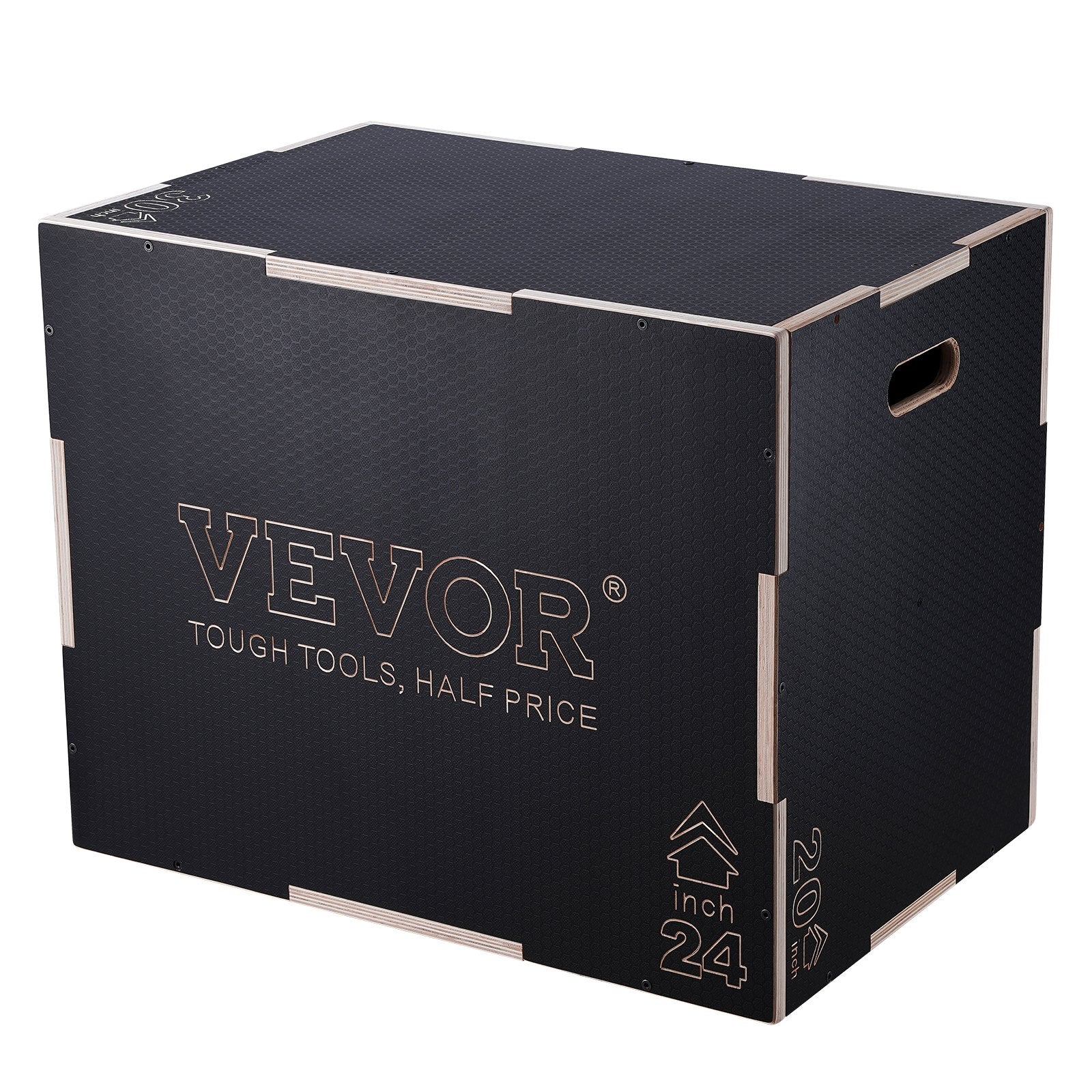 Basketball & Basketball Accessories: VEVOR 3 in 1 Plyometric Jump Box, 30/24/20 Inch Wooden Plyo Box, Platform & Jumping Agility Box, Anti-Slip Fitness Exercise Step Up Box for Home Gym Training, Conditioning Strength Training, Black