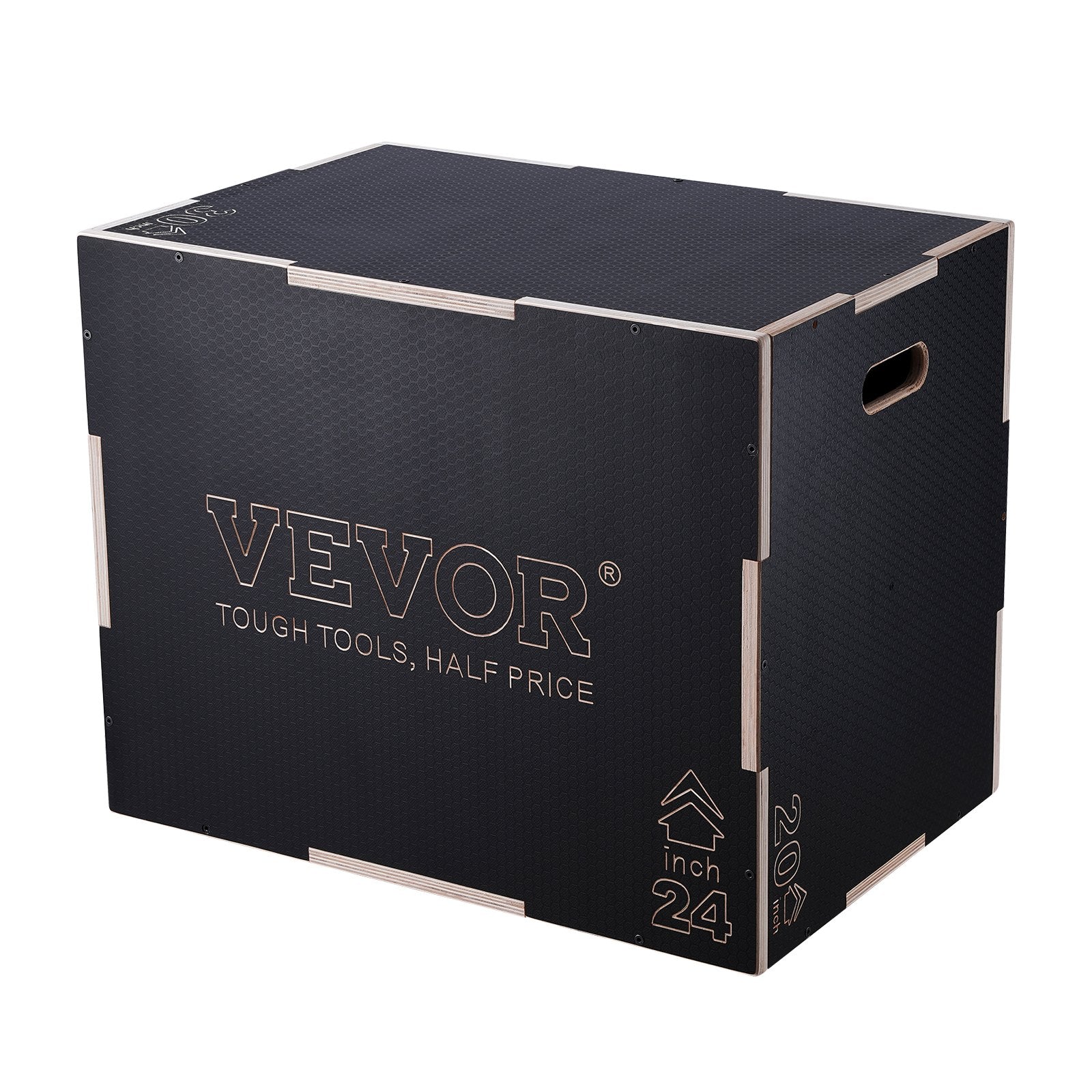 Basketball & Basketball Accessories: VEVOR 3 in 1 Plyometric Jump Box, 30/24/20 Inch Wooden Plyo Box, Platform & Jumping Agility Box, Anti-Slip Fitness Exercise Step Up Box for Home Gym Training, Conditioning Strength Training, Black