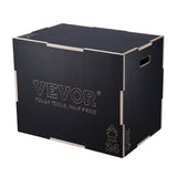 Basketball & Basketball Accessories: VEVOR 3 in 1 Plyometric Jump Box, 30/24/20 Inch Wooden Plyo Box, Platform & Jumping Agility Box, Anti-Slip Fitness Exercise Step Up Box for Home Gym Training, Conditioning Strength Training, Black