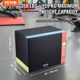 Basketball & Basketball Accessories: VEVOR 3 in 1 Plyometric Jump Box, 30/24/20 Inch Foam Plyo Box, Platform & Jumping Agility Box, Anti-Slip Fitness Exercise Step Up Box for Home Gym Training, Conditioning Strength Training, Black