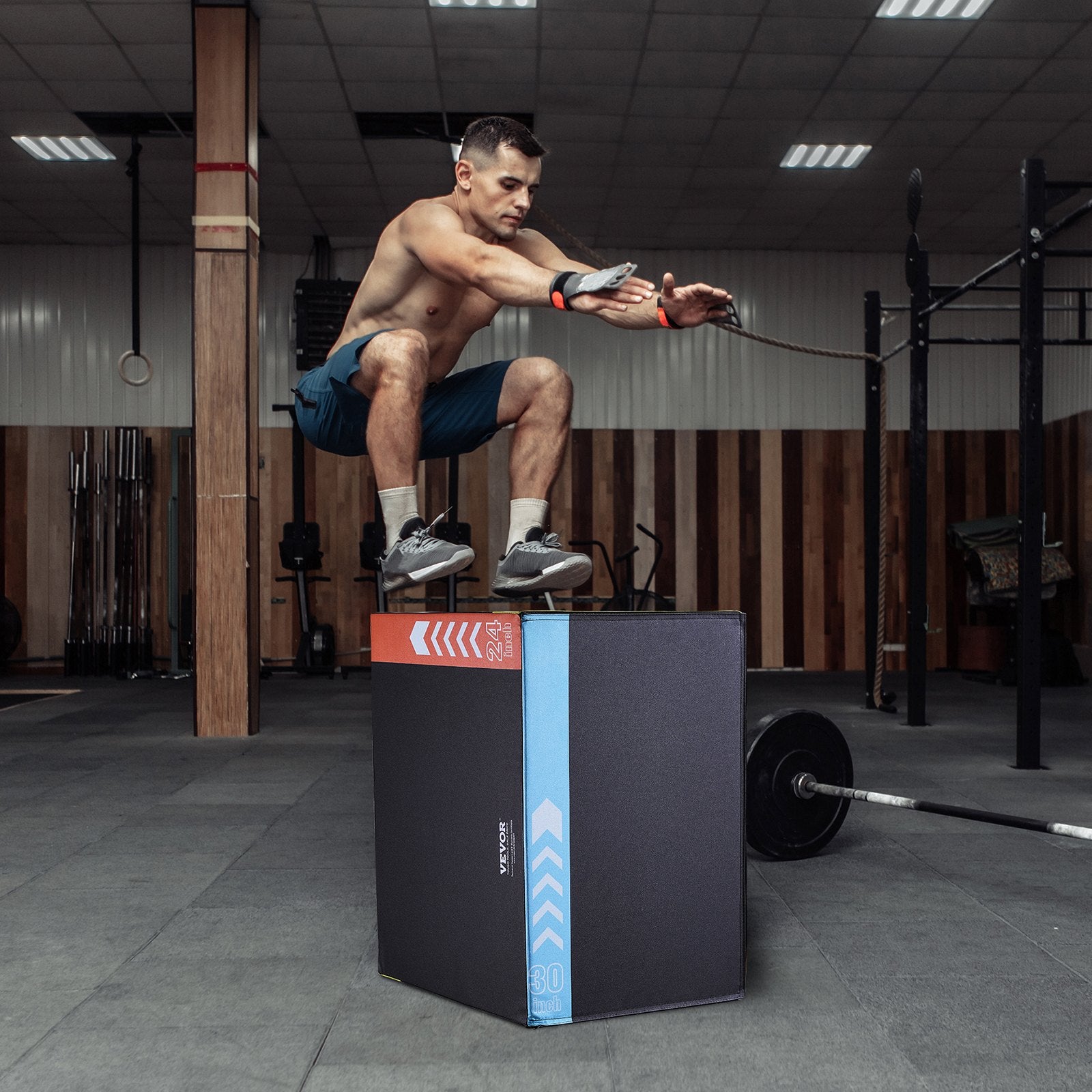 Basketball & Basketball Accessories: VEVOR 3 in 1 Plyometric Jump Box, 30/24/20 Inch Foam Plyo Box, Platform & Jumping Agility Box, Anti-Slip Fitness Exercise Step Up Box for Home Gym Training, Conditioning Strength Training, Black