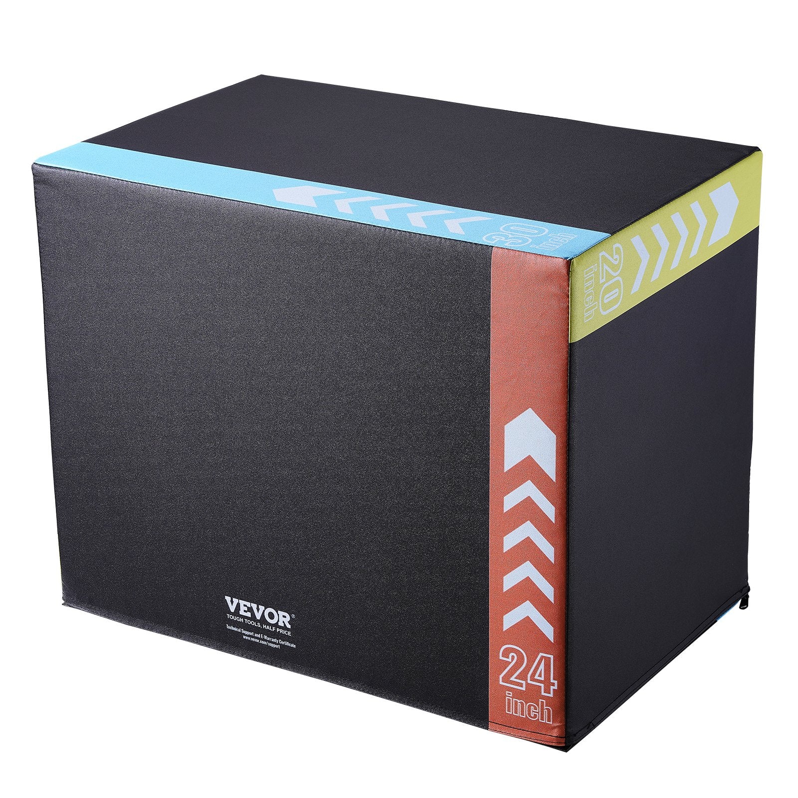 Basketball & Basketball Accessories: VEVOR 3 in 1 Plyometric Jump Box, 30/24/20 Inch Foam Plyo Box, Platform & Jumping Agility Box, Anti-Slip Fitness Exercise Step Up Box for Home Gym Training, Conditioning Strength Training, Black