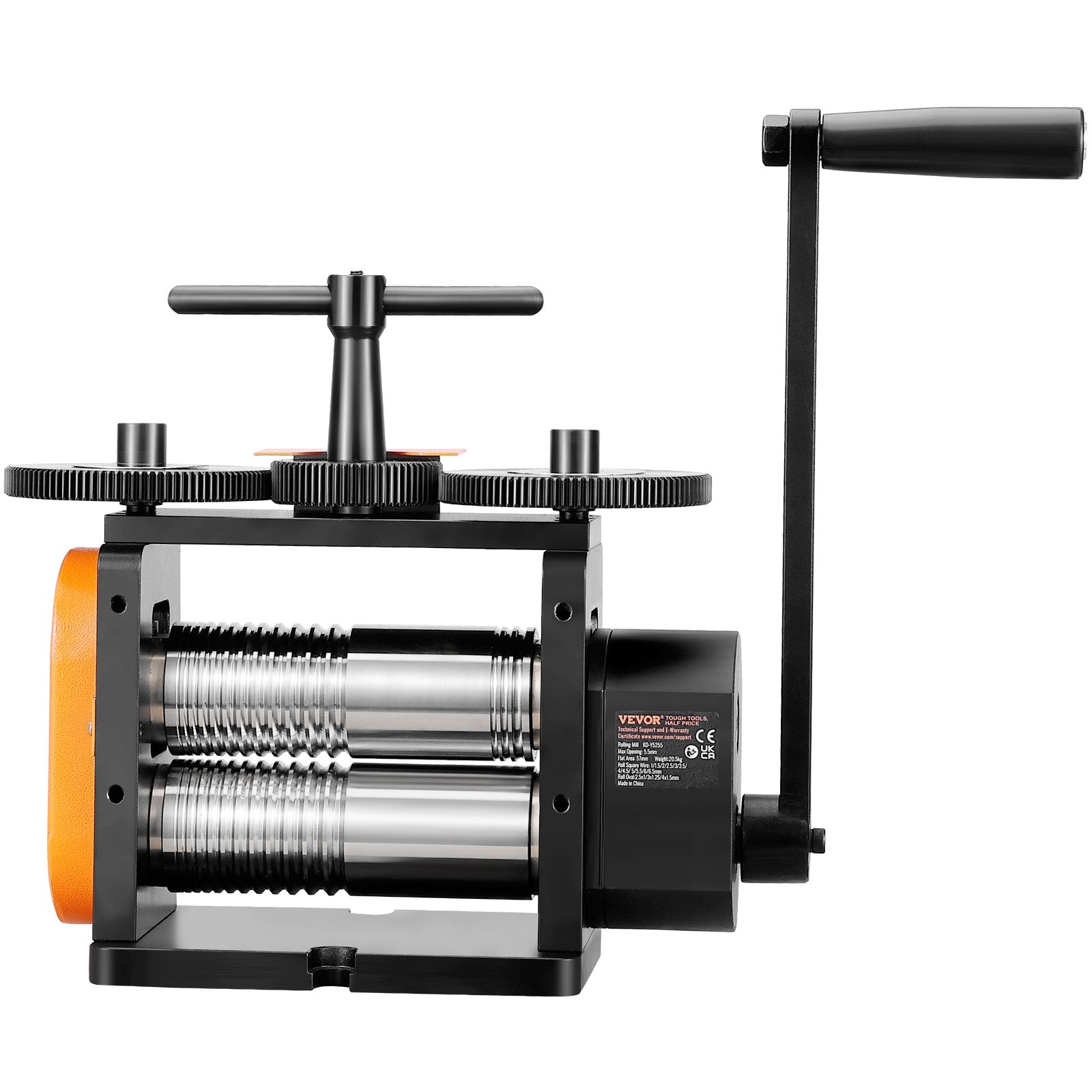 Gardening Tools: VEVOR Rolling Mill, 2.24"/57 mm Jewelry Rolling Mill Machine, 1: 2 Gear Ratio, 3-in-1 Multi-function Rolling Mill, 0-5.5 mm Press Thickness for Metal Jewelry Making Sheet Square Wire Elliptical