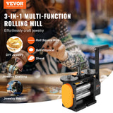 Gardening Tools: VEVOR Rolling Mill, 2.24"/57 mm Jewelry Rolling Mill Machine, 1: 2 Gear Ratio, 3-in-1 Multi-function Rolling Mill, 0-5.5 mm Press Thickness for Metal Jewelry Making Sheet Square Wire Elliptical
