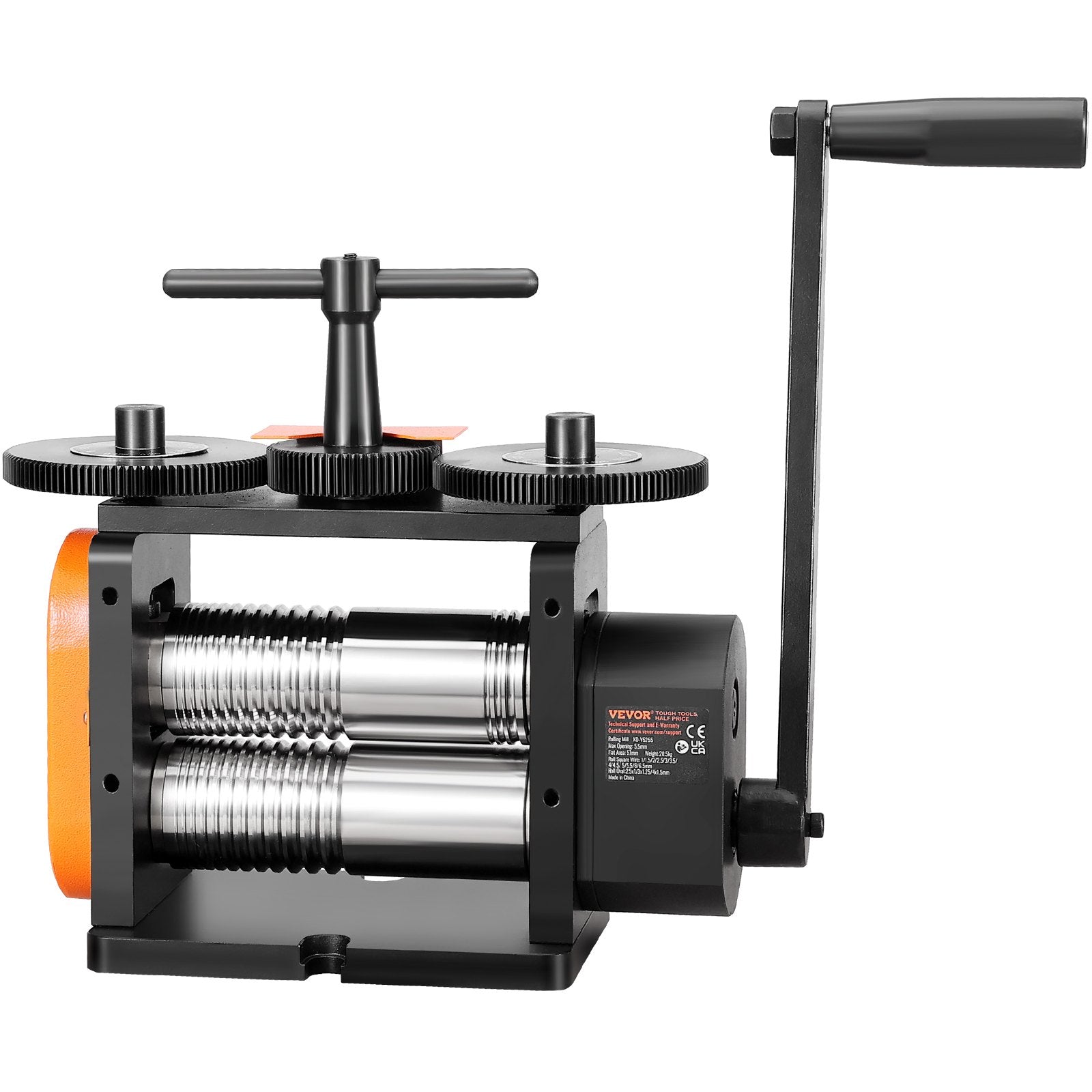 Gardening Tools: VEVOR Rolling Mill, 2.24"/57 mm Jewelry Rolling Mill Machine, 1: 2 Gear Ratio, 3-in-1 Multi-function Rolling Mill, 0-5.5 mm Press Thickness for Metal Jewelry Making Sheet Square Wire Elliptical