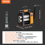 Gardening Tools: VEVOR Rolling Mill, 2.95"/75 mm Jewelry Rolling Mill Machine, 1: 2 Gear Ratio, 3-in-1 Multi-function Rolling Mill, 0.03-6.5mm Press Thickness for Metal Jewelry Making Sheet Square Wire Semicircle