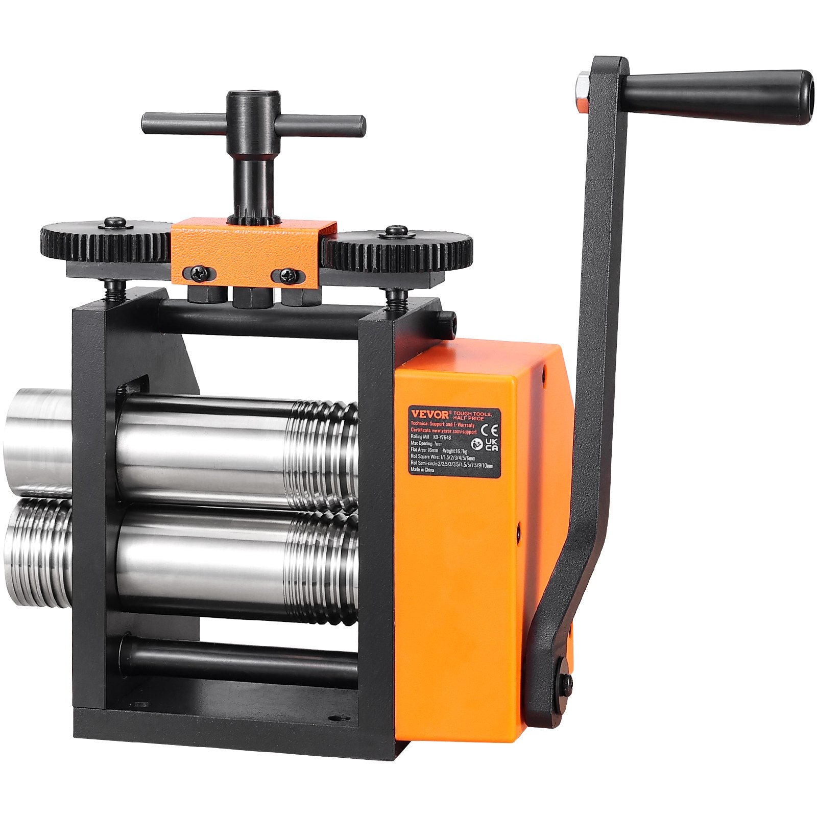 Gardening Tools: VEVOR Rolling Mill, 2.95"/75 mm Jewelry Rolling Mill Machine, 1: 2 Gear Ratio, 3-in-1 Multi-function Rolling Mill, 0.03-6.5mm Press Thickness for Metal Jewelry Making Sheet Square Wire Semicircle