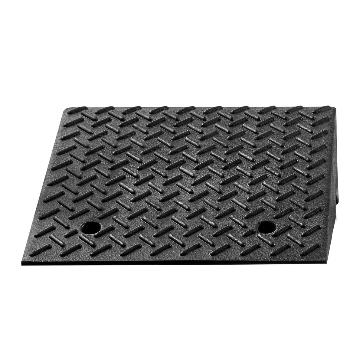 Driveway Curb Ramp, 3.175 Tons Load Capacity, 17.8 cm Rise Height Heavy Duty Curbside Bridge Ramp with Drainage Tank for Wheelchairs, Strollers, Motorcycles, Cars, Lawn Mowers & Trailers, 2 Pack