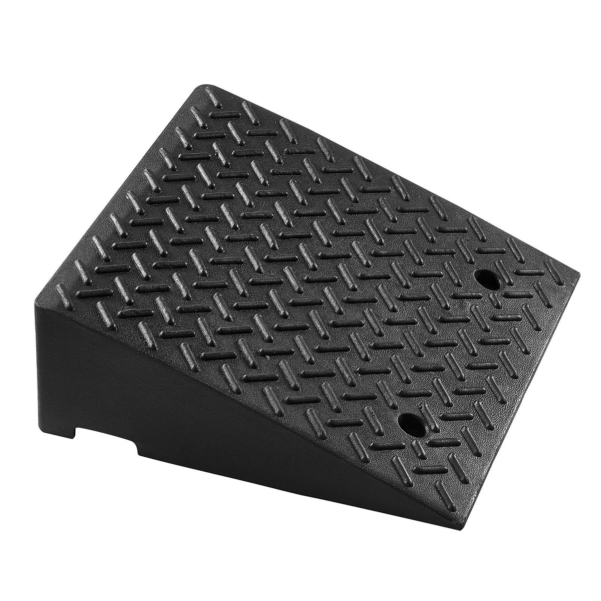 Driveway Curb Ramp, 3.175 Tons Load Capacity, 17.8 cm Rise Height Heavy Duty Curbside Bridge Ramp with Drainage Tank for Wheelchairs, Strollers, Motorcycles, Cars, Lawn Mowers & Trailers, 2 Pack