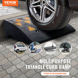Traffic Control & Parking Tools: VEVOR Rubber Curb Ramp 15.2 cm Rise Height Sidewalk Curb Ramp, 37 cm Width 49.1 cm Length Driveway Ramp for Curb, 15T Heavy Duty Rubber Ramp for Forklifts, Trucks, Buses, Cars, Wheelchairs, Bikes