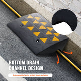 Traffic Control & Parking Tools: VEVOR Rubber Curb Ramp 15.2 cm Rise Height Sidewalk Curb Ramp, 37 cm Width 49.1 cm Length Driveway Ramp for Curb, 15T Heavy Duty Rubber Ramp for Forklifts, Trucks, Buses, Cars, Wheelchairs, Bikes