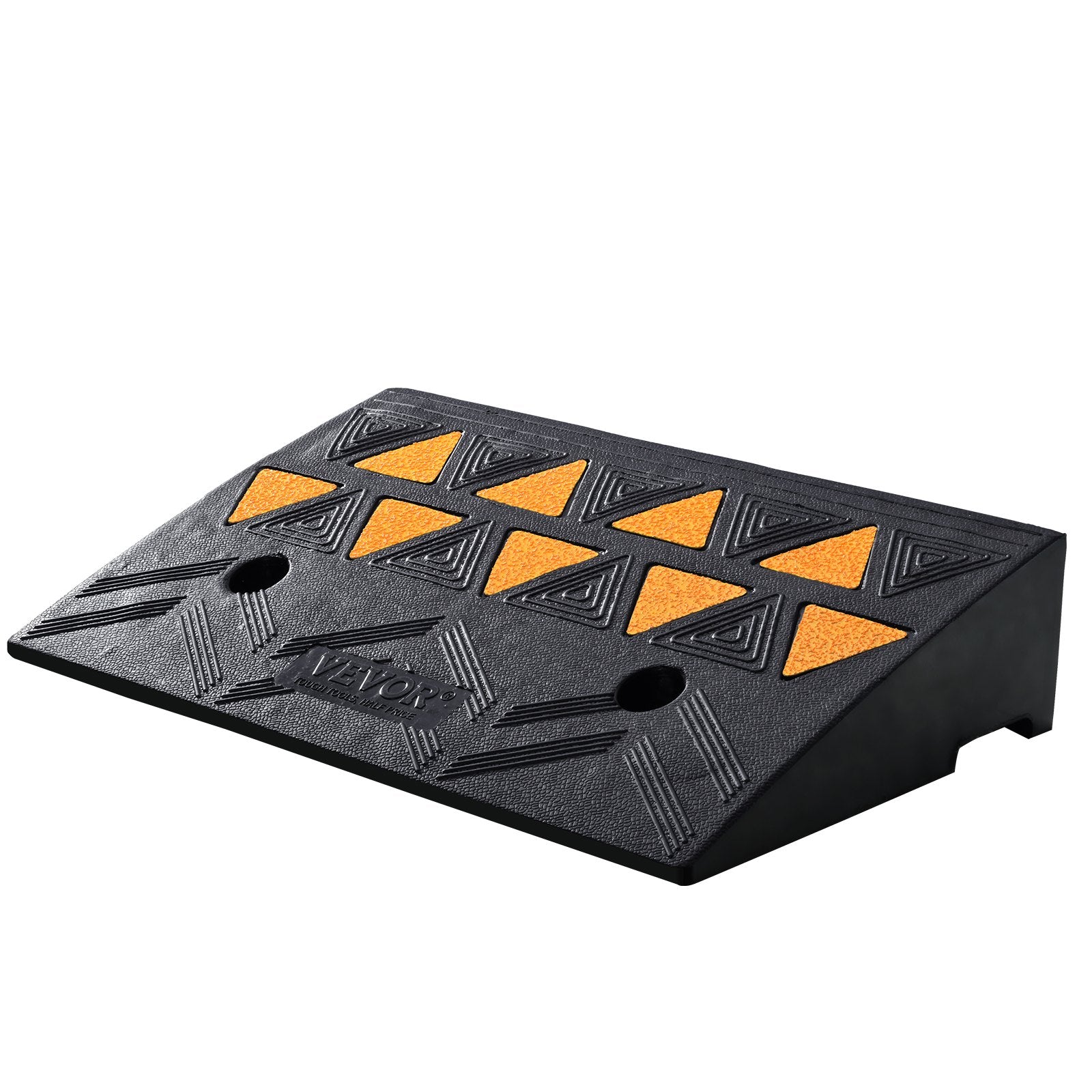 Traffic Control & Parking Tools: VEVOR Rubber Curb Ramp 10.8 cm Rise Height Sidewalk Curb Ramp, 30 cm Width 50 cm Length Driveway Ramp for Curb, 15T Heavy Duty Rubber Ramp for Forklifts, Trucks, Buses, Cars, Wheelchairs, Bikes