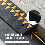 Traffic Control & Parking Tools: VEVOR Rubber Curb Ramp 9.4 cm Rise Height Sidewalk Curb Ramp, 25 cm Width 100 cm Length Driveway Ramp for Curb, 15T Heavy Duty Rubber Ramp for Forklifts, Trucks, Buses, Cars, Wheelchairs, Bikes