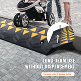Traffic Control & Parking Tools: VEVOR Rubber Curb Ramp 9.4 cm Rise Height Sidewalk Curb Ramp, 25 cm Width 100 cm Length Driveway Ramp for Curb, 15T Heavy Duty Rubber Ramp for Forklifts, Trucks, Buses, Cars, Wheelchairs, Bikes