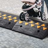 Automotive Loading Ramps: VEVOR Rubber Curb Ramp 2 Pack, 12.7 cm Rise Height Heavy-Duty 15 tons Load Capacity Threshold Ramps, Driveway Ramps with Stable Grid Structure for Cars, Wheelchairs, Bikes, Motorcycles