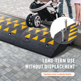 Dog Steps & Ramps: VEVOR Rubber Curb Ramp 2 Pack, 15.2 cm Rise Height Heavy-Duty 15 tons Load Capacity Threshold Ramps, Driveway Ramps with Stable Grid Structure for Cars, Wheelchairs, Bikes, Motorcycles