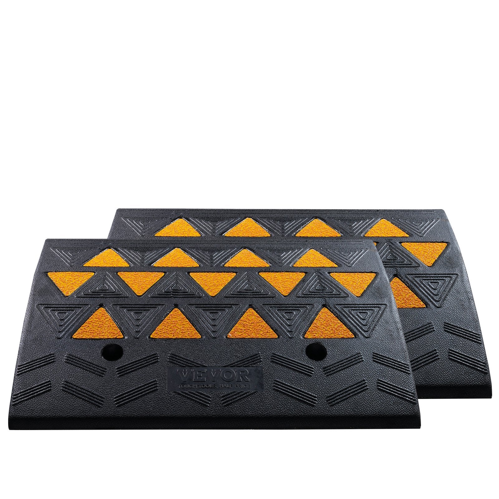 Dog Steps & Ramps: VEVOR Rubber Curb Ramp 2 Pack, 15.2 cm Rise Height Heavy-Duty 15 tons Load Capacity Threshold Ramps, Driveway Ramps with Stable Grid Structure for Cars, Wheelchairs, Bikes, Motorcycles