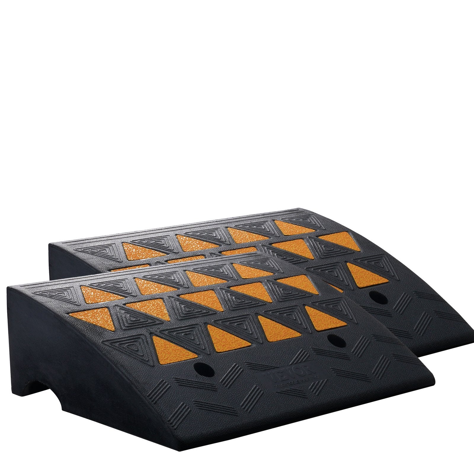 Dog Steps & Ramps: VEVOR Rubber Curb Ramp 2 Pack, 15.2 cm Rise Height Heavy-Duty 15 tons Load Capacity Threshold Ramps, Driveway Ramps with Stable Grid Structure for Cars, Wheelchairs, Bikes, Motorcycles