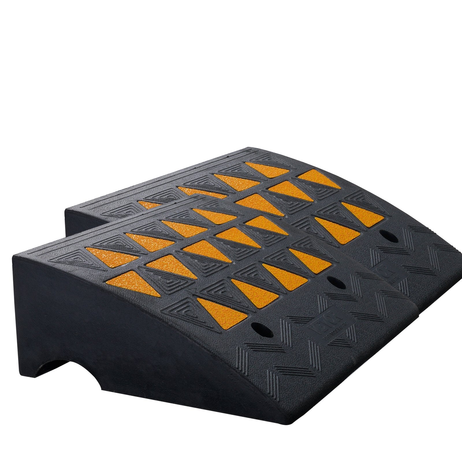 Dog Steps & Ramps: VEVOR Rubber Curb Ramp 2 Pack, 15.2 cm Rise Height Heavy-Duty 15 tons Load Capacity Threshold Ramps, Driveway Ramps with Stable Grid Structure for Cars, Wheelchairs, Bikes, Motorcycles