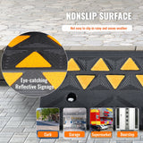 Dog Steps & Ramps: VEVOR Rubber Curb Ramp 2 Pack, 11 cm Rise Height Heavy-Duty 15 tons Load Capacity Threshold Ramps, Driveway Ramps with Stable Grid Structure for Cars, Wheelchairs, Bikes, Motorcycles