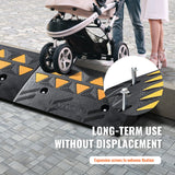 Dog Steps & Ramps: VEVOR Rubber Curb Ramp 2 Pack, 11 cm Rise Height Heavy-Duty 15 tons Load Capacity Threshold Ramps, Driveway Ramps with Stable Grid Structure for Cars, Wheelchairs, Bikes, Motorcycles