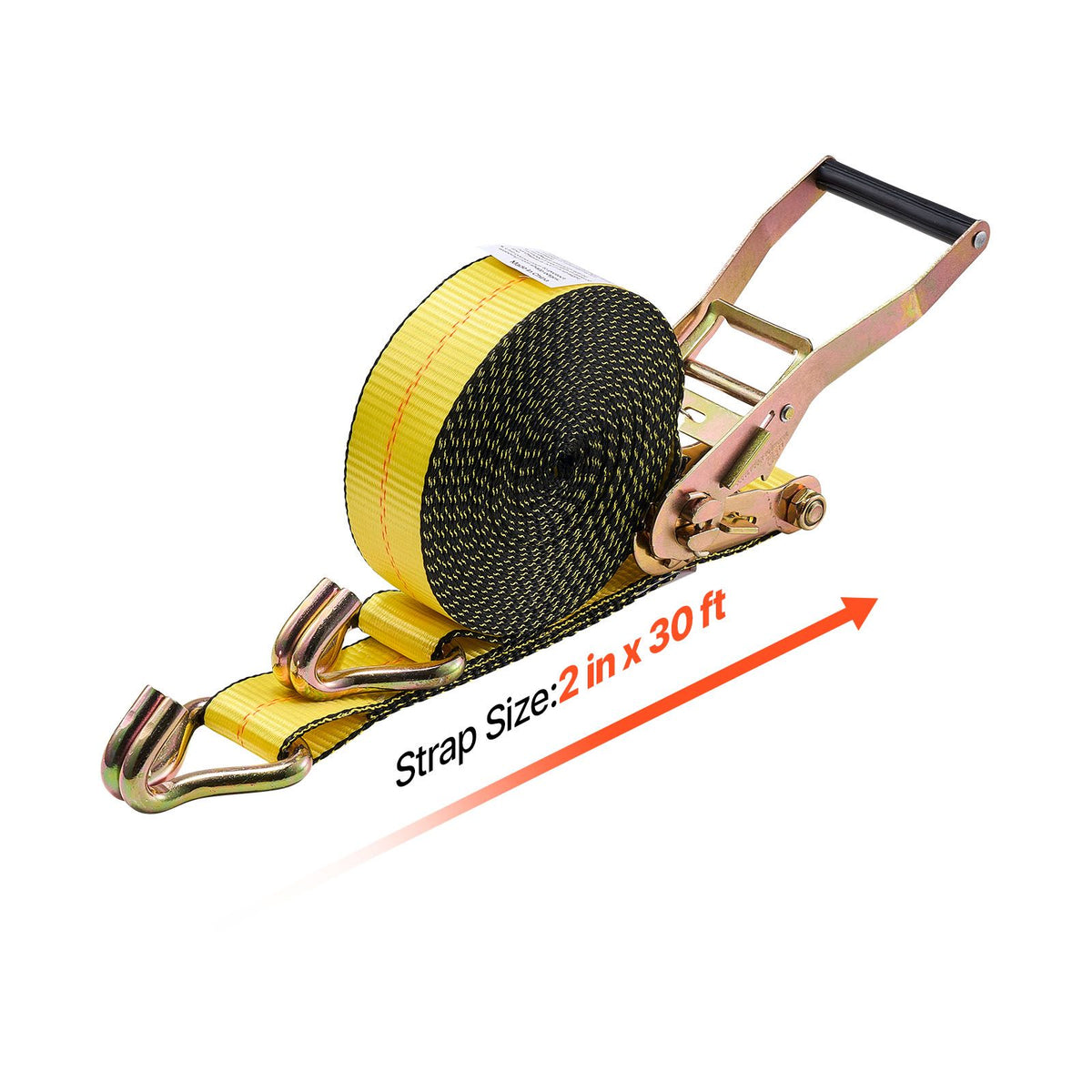 Ratchet Straps, 50.8 mm x 9.1 m, Heavy Duty Tie Down Straps with Double J Hook, 4536 kg Break Strength, Tie Down Ratcheting for Moving, Trailers, Motorcycles, Kayaks, Car Roof, 10 Pack